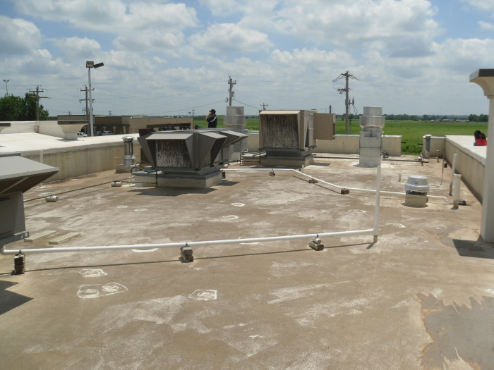 ER Systems Elastomeric Acrylic Roof Coating in Newcastle, OK - Before Image